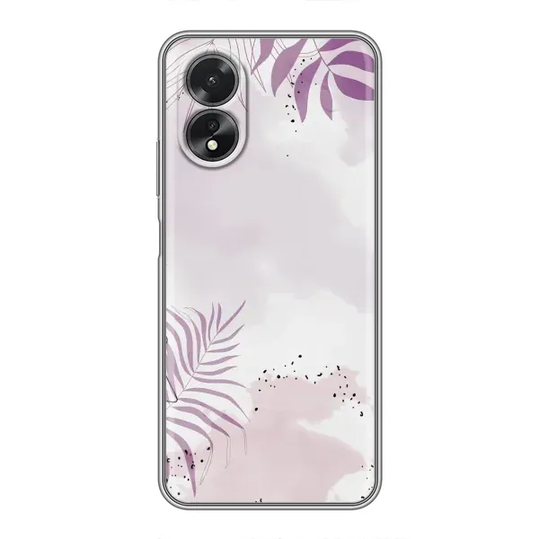 Чохол з принтом «Фіолетове листя» для OPPO A38