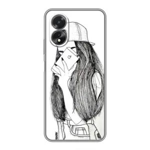 Чохол з друком для Oppo A38 - (Мода) (AlphaPrint) (Фото дівчини)