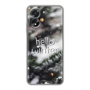 Новогодние, Праздничные Чехлы для Oppo A38 - 2024 год (Hello winter)