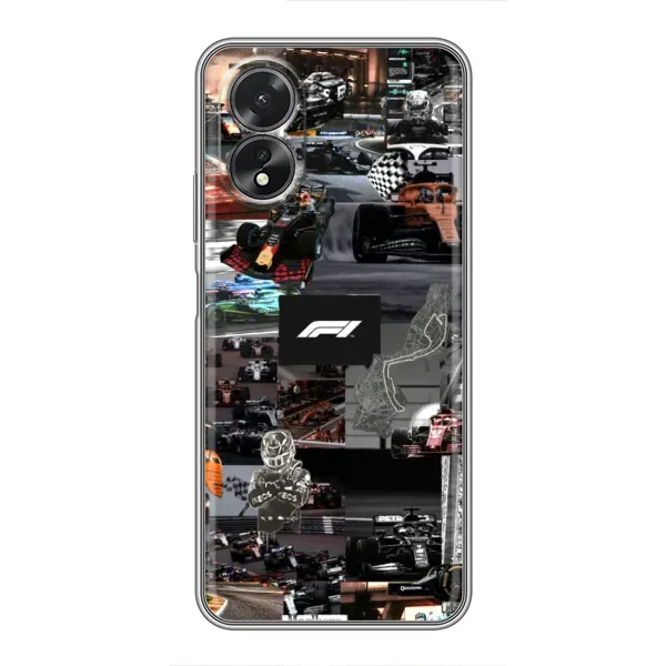 Чехол с принтом «Гоночный коллаж Ф1» для OPPO A38
