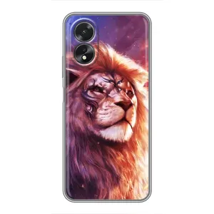 Чехол со Львом для Oppo A38 (VPrint) (Красочный Лев)