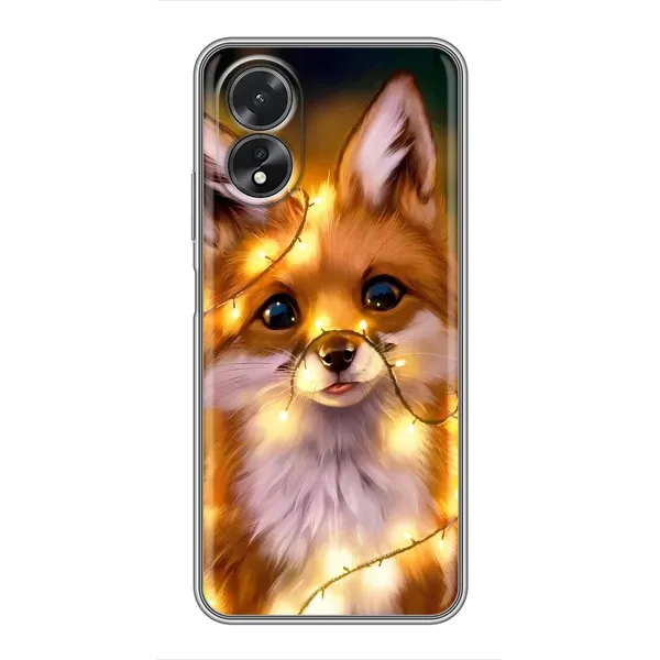 Чехол с принтом «Лисичка в гирляндах» для OPPO A38 Чехол с принтом «Лисичка в гирляндах» для OPPO A38
