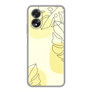 Силиконовый чехол с принтом в цветах на Oppo A38