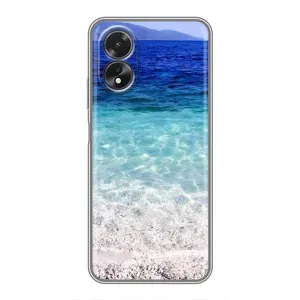 Силиконовый чехол с КАРТИНКАМИ лето для Oppo A38 (AlphaPrint) (Море)