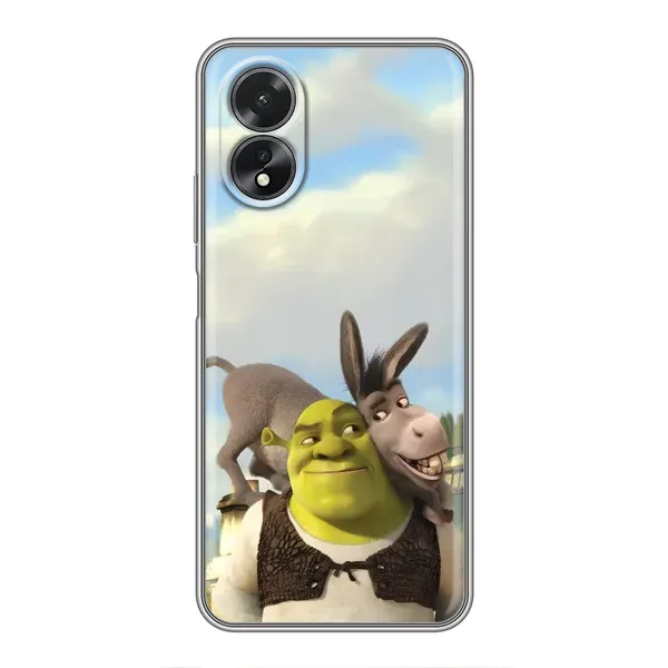 Чехол с принтом «Шрек и Осел» для OPPO A38