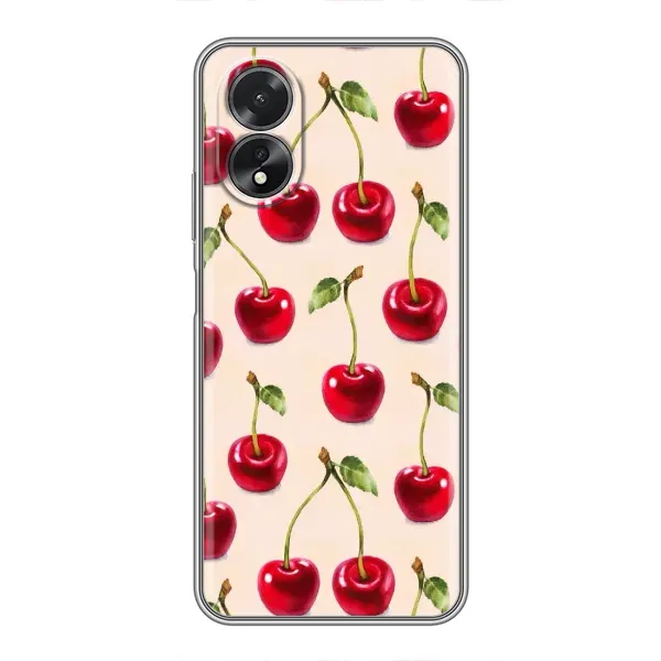 Чохол з принтом «Черешня» для OPPO A38