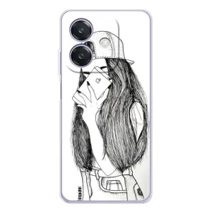 Чехол с печатью для OPPO A3x - (Мода) (AlphaPrint) (Фото девочки)