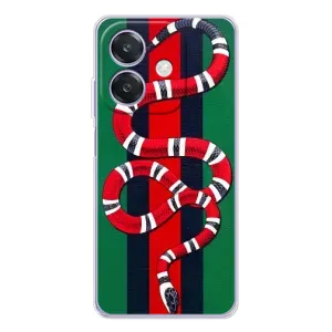 Чохли  GUCCI для Оппо А3х (AlphaPrint) (Gucci змія)