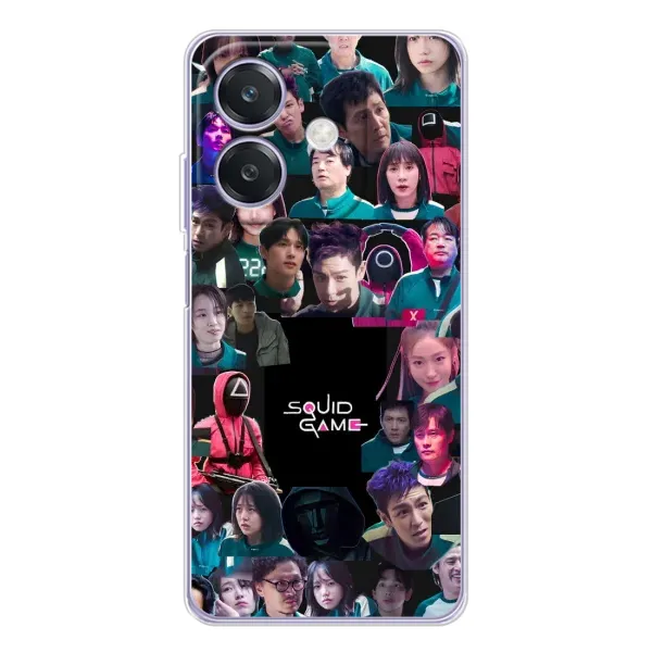 Чохол з принтом «Колаж Гра кальмара» для OPPO A3x