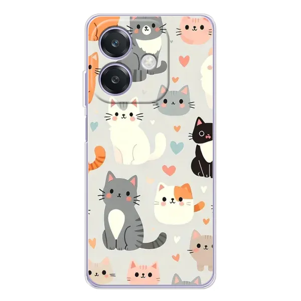 Чохол з принтом «Колаж котів» для OPPO A3x