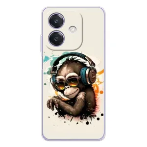 Чохол з Мавпами OPPO A3x - (AlphaPrint) (Макака в навушниках)