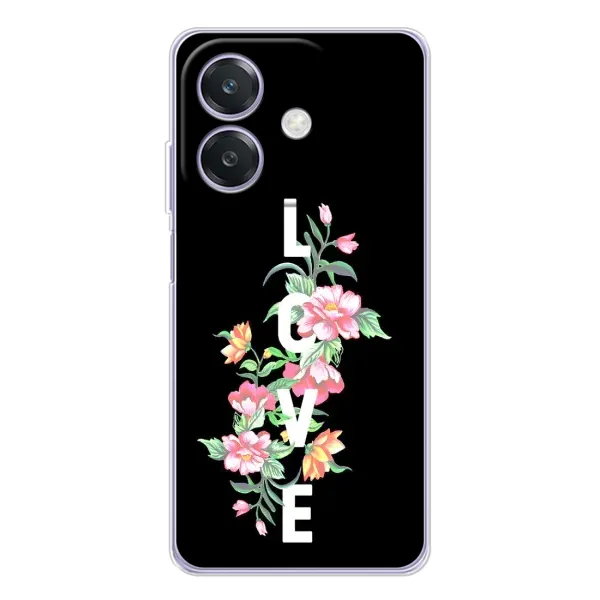 Чехол с принтом «Цветы LOVE» для OPPO A40m