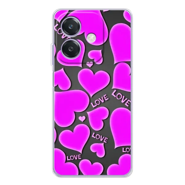 Чехол с принтом «Pink hearts» для OPPO A40m