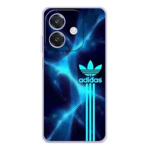 Чехлы Адидас для OPPO A40m (AlphaPrint) (Синий Адидас)