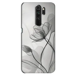 Чохол з квітковим принтом на OPPO А5 (2020) (Чорні квіти)