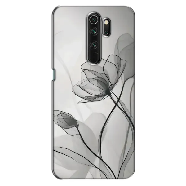Чохол з принтом «Чорні квіти» для OPPO A5 (2020)