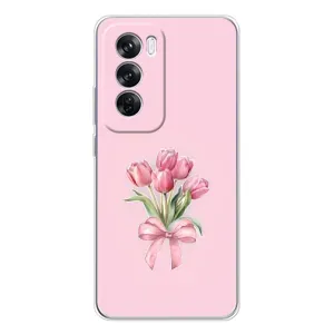 Чохол з розовим принтом для OPPO A5 5G (Букет квітів)