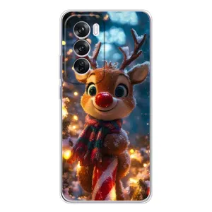 Чохол з принтом «Олень з шарфом» для OPPO A5 5G