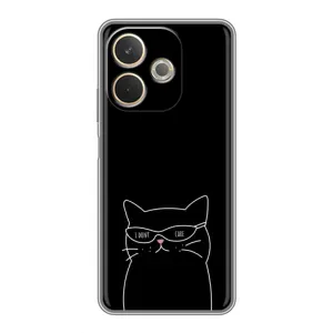 Чехол с рисунком кот на OPPO A5 Pro (Равнодушный кот)