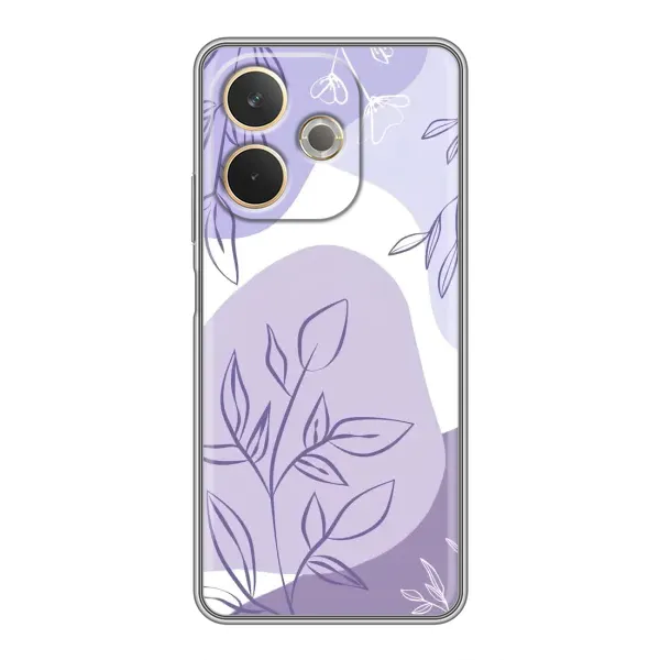 Чохол з принтом «Фіолетове листя абстракція» для OPPO A5 Pro