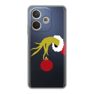Зимние Чехлы для А5 Про - прозрачный фон (Гринч с игрушкой)