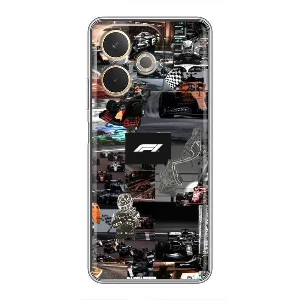 Чохол з принтом «Гоночний колаж Ф1» для OPPO A5 Pro