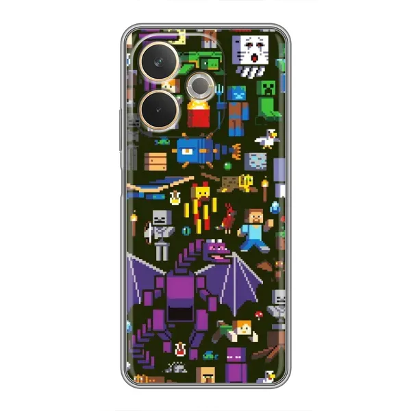 Чохол з принтом «Колаж Майнкрафт» для OPPO A5 Pro Чохол з принтом «Колаж Майнкрафт» для OPPO A5 Pro