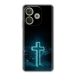 Чехол для OPPO A5 Pro (AlphaPrint) - (Христианские) (Крест и город)
