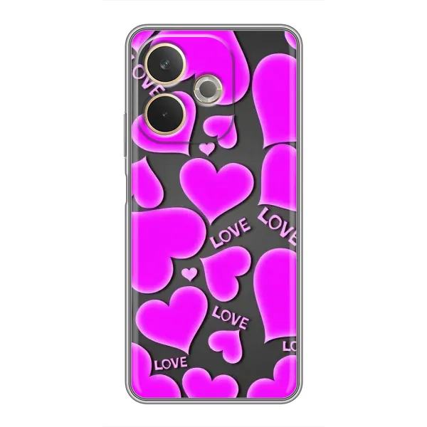 Чехол с принтом «Pink hearts» для OPPO A5 Pro Чехол с принтом «Pink hearts» для OPPO A5 Pro