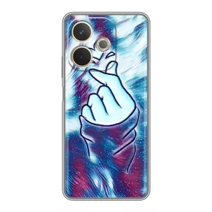 Чехол с принтом для OPPO A5 Pro (AlphaPrint - Знак сердечка) (Радужное сердце)