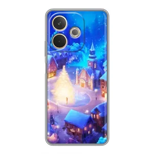 Рождественские Чехлы для OPPO A5 Pro (VPrint) (Рождественский город)