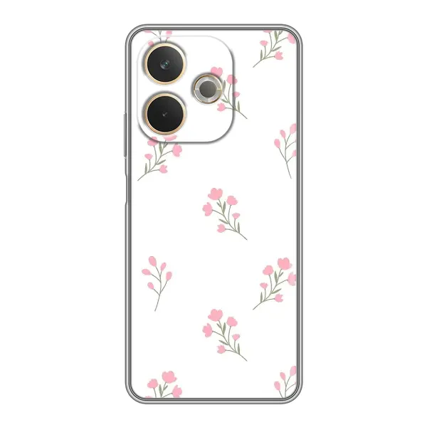 Чохол з принтом «Рожеві квіти» для OPPO A5 Pro