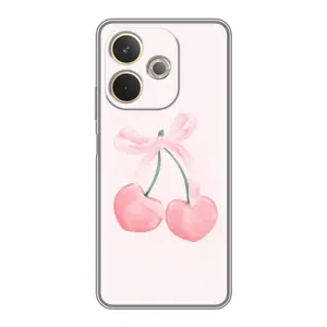Чехол с розовым рисунком для OPPO A5 Pro (Розовые вишни)