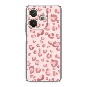Чехол с розовым рисунком для OPPO A5 Pro (Розовый леопард)