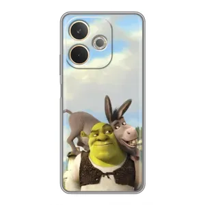 Чохол з мультфільмом Шрек на OPPO A5 Pro (Шрек та Осел)