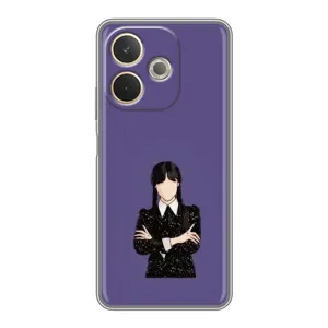 Чохли Венсдей на OPPO A5 Pro Уенсдей (AlphaPrint) (Венздей у чорному)