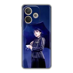 Чохли Венсдей на OPPO A5 Pro Уенсдей (AlphaPrint) (Венздей з парасолькою)