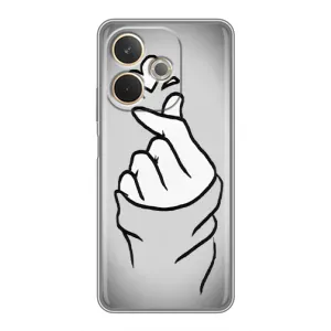 Чехол с принтом для OPPO A5 Pro (AlphaPrint - Знак сердечка) (Значок Love)