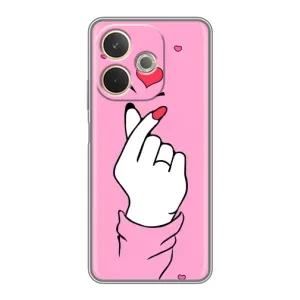 Чехол с принтом для OPPO A5 Pro (AlphaPrint - Знак сердечка) (Знак Love)