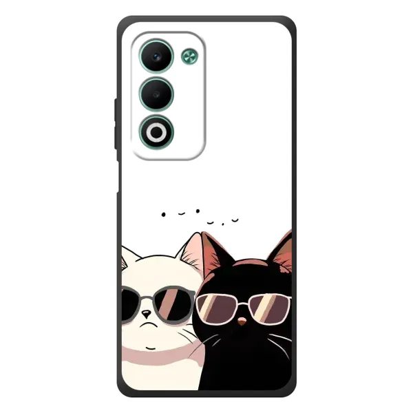 Чохол з принтом «Коти в окулярах» для OPPO A5 Чохол з принтом «Коти в окулярах» для OPPO A5