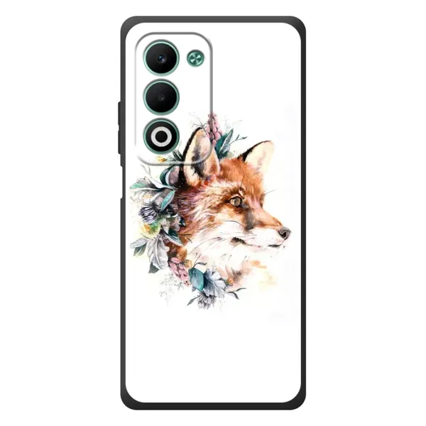 Чехол с принтом «Лисичка в цветочках» для OPPO A5