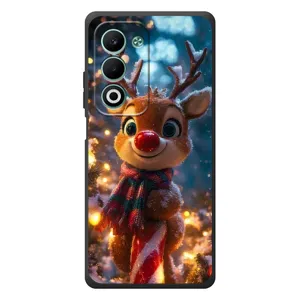Яскравий чохол для OPPO A5 з Зимові Оленята (Олень з шарфом)