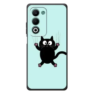 Чохол з принтом для OPPO A5 (AlphaPrint) Модні коти (Падаючий кіт)