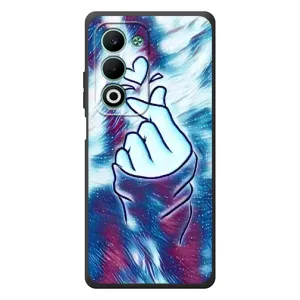 Чохол з принтом для OPPO A5 (AlphaPrint - Знак сердечка) (Радужне серце)