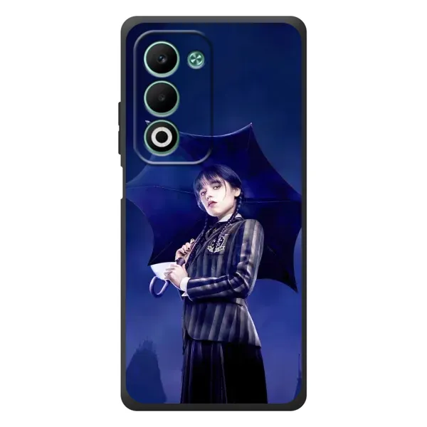 Чохол з принтом «Венздей з парасолькою» для OPPO A5 Чохол з принтом «Венздей з парасолькою» для OPPO A5