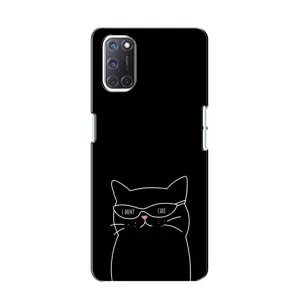 Чехол с рисунком кот на Oppo A52 (Равнодушный кот)