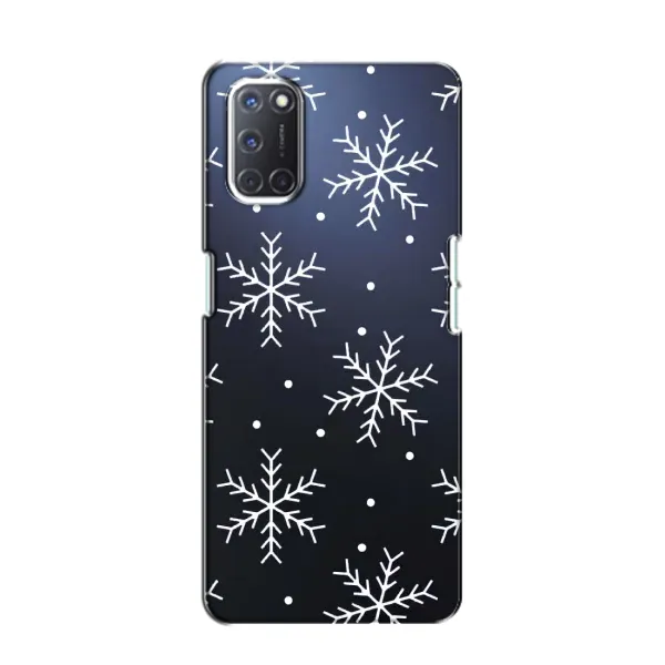Чохол з принтом «Білі сніжинки» для OPPO A52