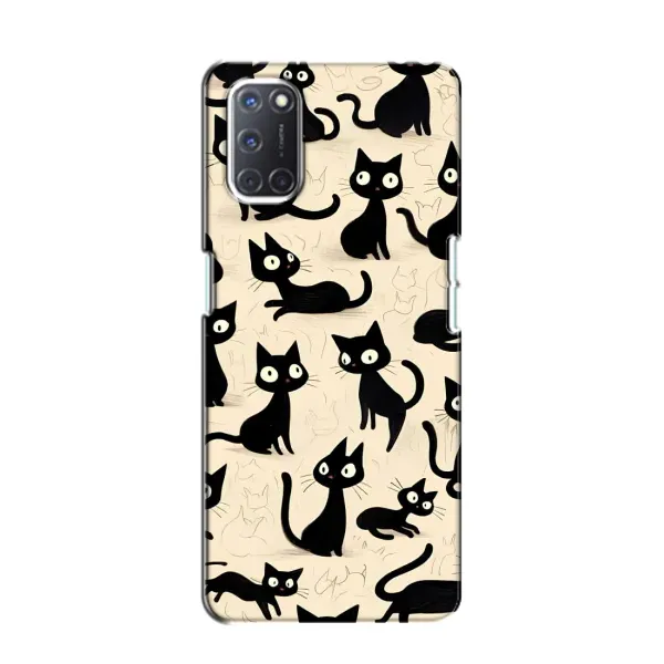 Чехол с принтом «Черные коты» для OPPO A52