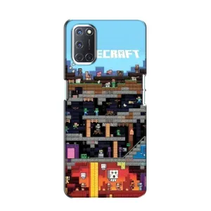 Чехол Майнкрафт на Oppo A52 (AlphaPrint) Minecraft (фон Minecraft)