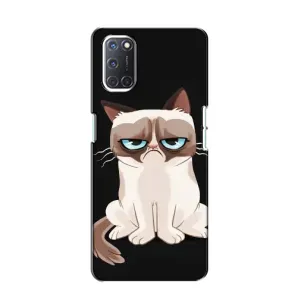Чехол с принтом для Oppo A52 (AlphaPrint) Модные коты (Грустный кот)